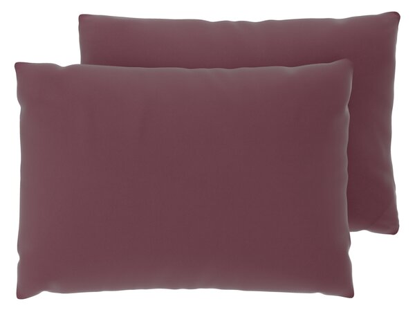 Livarno® Saténový povlak na polštář z mikrovlákna, 2 kusy, 50 x 75 cm. (bordó) (100413455005)