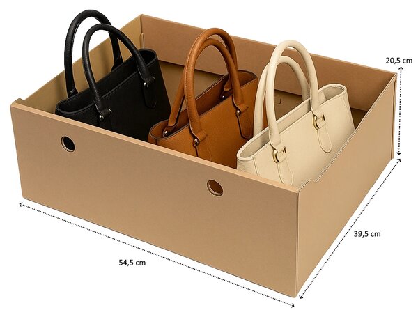 KARTON PAK Úložné boxy na oblečení, organizéry do skříně EKO KARTON 55x40x21cm - zásuvka