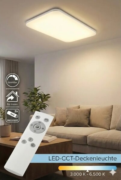 LED Stmívatelné stropní svítidlo LED/48W/230V bílá + dálkové ovládání