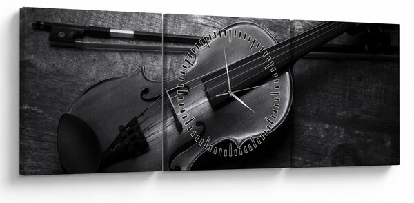 Obraz - Viola (s hodinami) (90x30 cm)