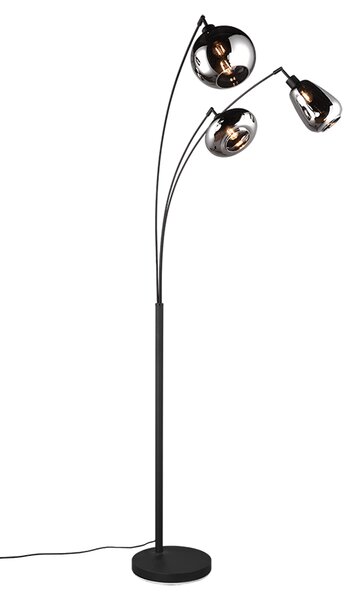 TRIO 417000332 LUMINA stojací lampa 3xE14 V2000mm černá matná, chromová