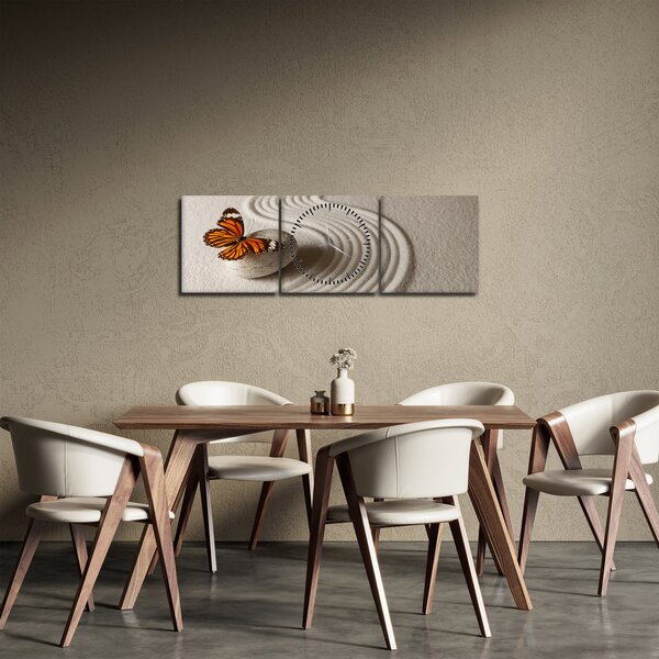 Obraz - Klid na duši (s hodinami) (90x30 cm)