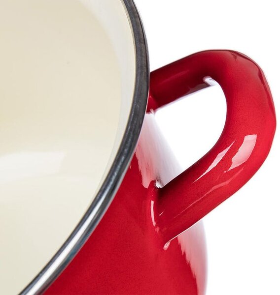 Smaltovaný hrnec s poklicí Red MILTON 2 l