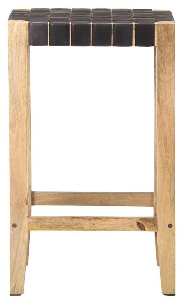 VidaXl Barové stoličky 2 ks černé pravá kůže 75 cm 321835