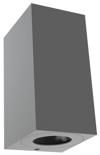 NOR 49731010 Venkovní nástěnné svítidlo Canto Maxi Kubi 2 2x28W GU10 šedá čirá - NORDLUX