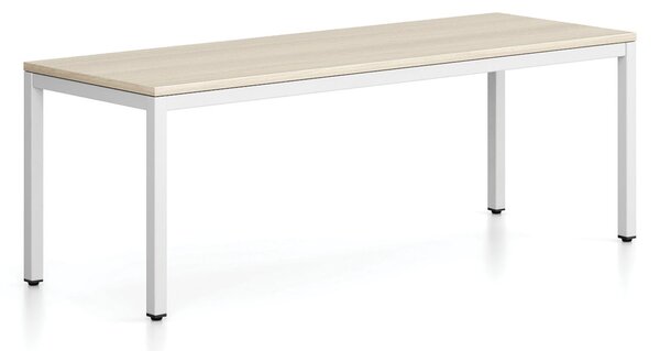 Lavice FRAME, bílá podnož, 1685 x 404 x 468 mm, dub přírodní