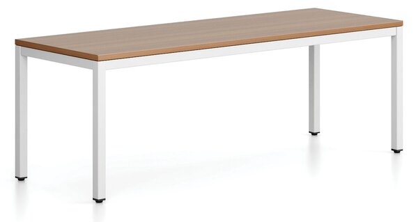 Lavice FRAME, bílá podnož, 1685 x 404 x 468 mm, ořech