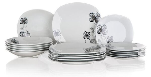 Porcelánová sada talířů FLOREA 18 ks