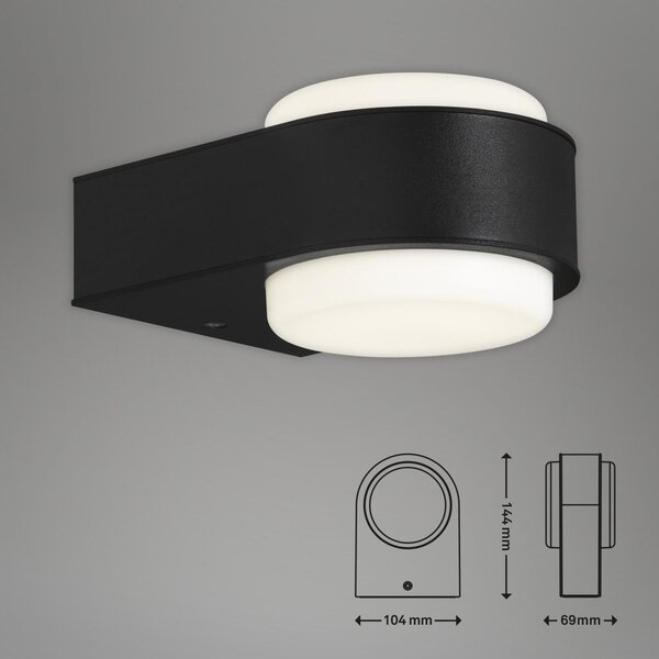 BRILO 3035-015 LED venkovní svítidlo 14,4 cm 6,5W 650lm černá - BRILO