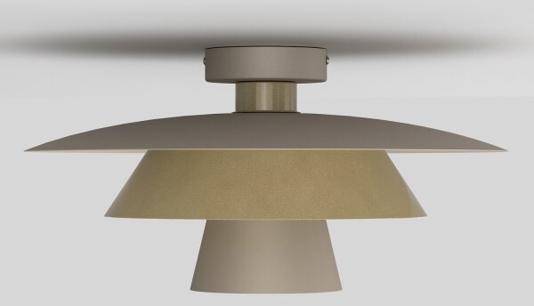 Stropní svítidlo PLATO 1xE27/15W/230V pr. 32 cm béžová/zlatá