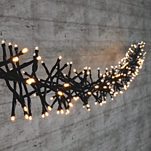 German Světelný LED řetěz "ježek" / 400 LED / 8 m / časovač / stmívač / venkovní i vnitřní / teplá bílá