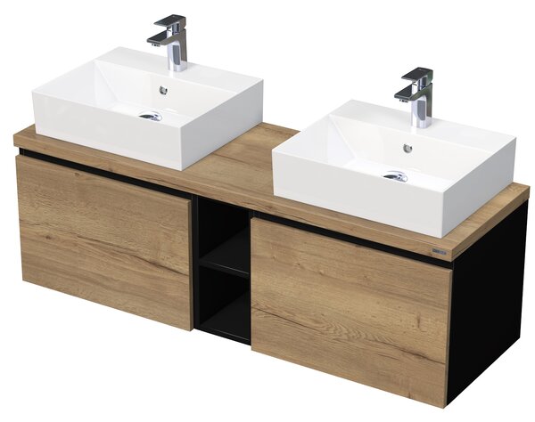 Intedoor OPERA PLUS skříňka pod 2× umyvadlo na desku 140 cm OPP2 140D 2Z/2Z 1OP OPP2 140D 2Z/2Z 1OP