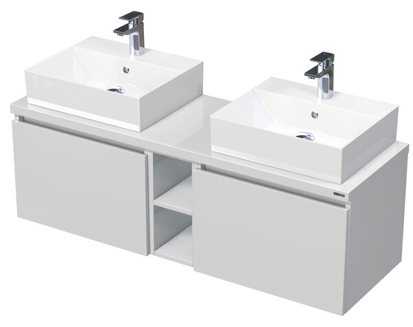 Intedoor OPERA PLUS skříňka pod 2× umyvadlo na desku 140 cm OPP2 140D 2Z/2Z 1OP OPP2 140D 2Z/2Z 1OP