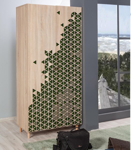 Šatní skříň Sirius 121 (dub sonoma). Akce -25%