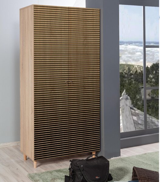 Šatní skříň Sirius 220 (dub sonoma). Akce -25%