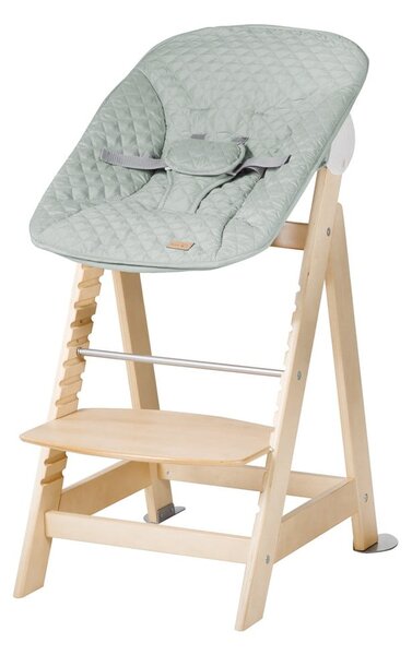 Jídelní židlička ve světle zeleno-přírodní barvě Style Born Up 2in1 – Roba