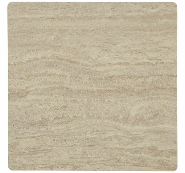 Čtvercový jídelní stůl ZURELI 80 x 80 cm, travertine/kašmír