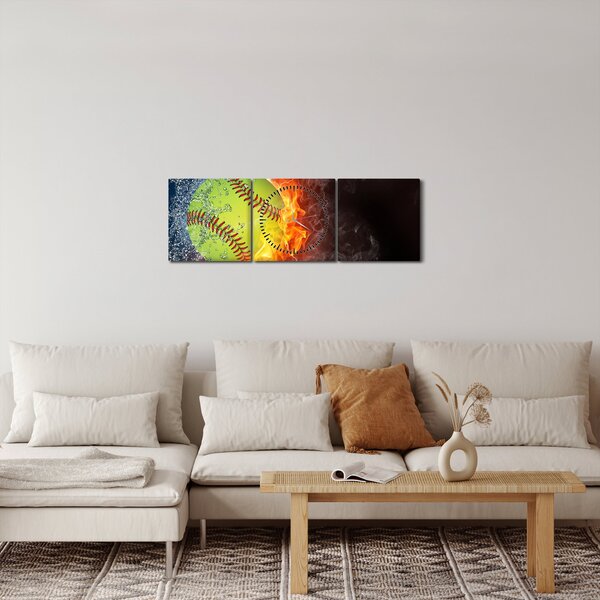 Obraz - Tenisový míček (s hodinami) (90x30 cm)