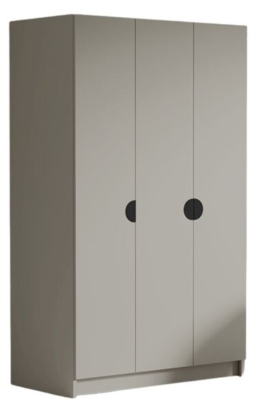 Šatní skříň CAMON 150 cm - béžová/černé úchytky
