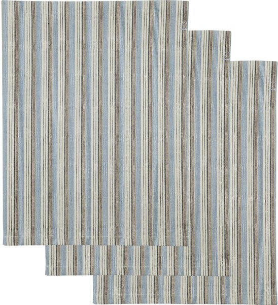 Bavlněná utěrka Cook Blue/Sand – set 3 ks