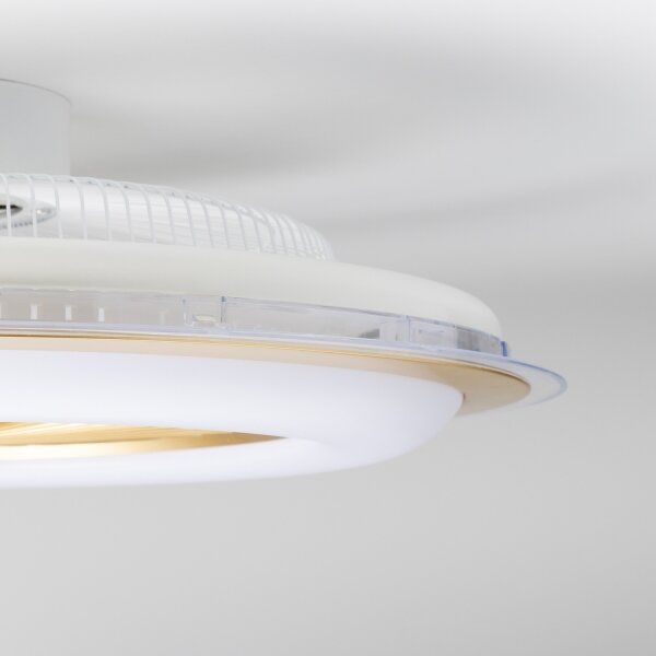 Brilagi - LED Stmívatelné svítidlo s ventilátorem RONDA LED/48W/230V zlatá + DO