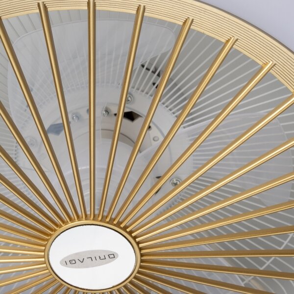 Brilagi - LED Stmívatelné svítidlo s ventilátorem RONDA LED/48W/230V zlatá + DO