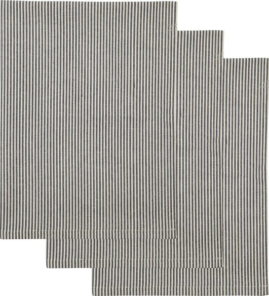 Bavlněná utěrka Cook Dark Grey – set 3 ks