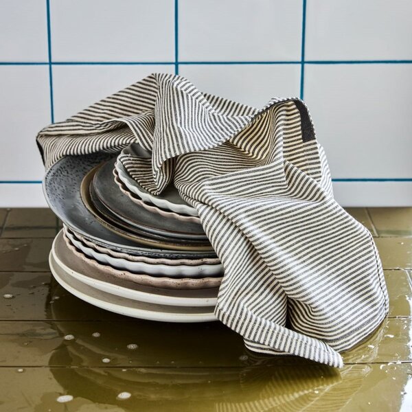 Bavlněná utěrka Cook Dark Grey – set 3 ks