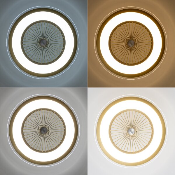 Brilagi - LED Stmívatelné svítidlo s ventilátorem RONDA LED/48W/230V zlatá + DO