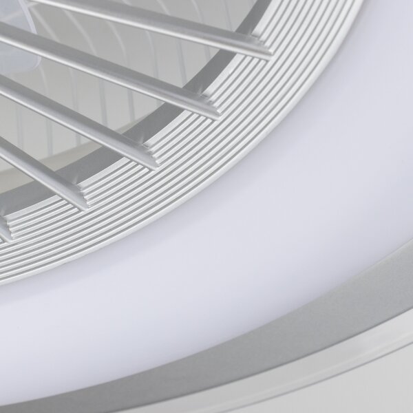 Brilagi - LED Stmívatelné svítidlo s ventilátorem RONDA LED/48W/230V stříbrná+DO