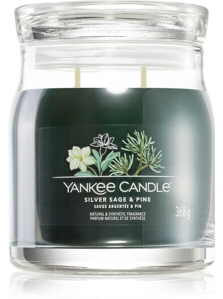 Yankee Candle Silver Sage & Pine vonná svíčka Signature 368 g