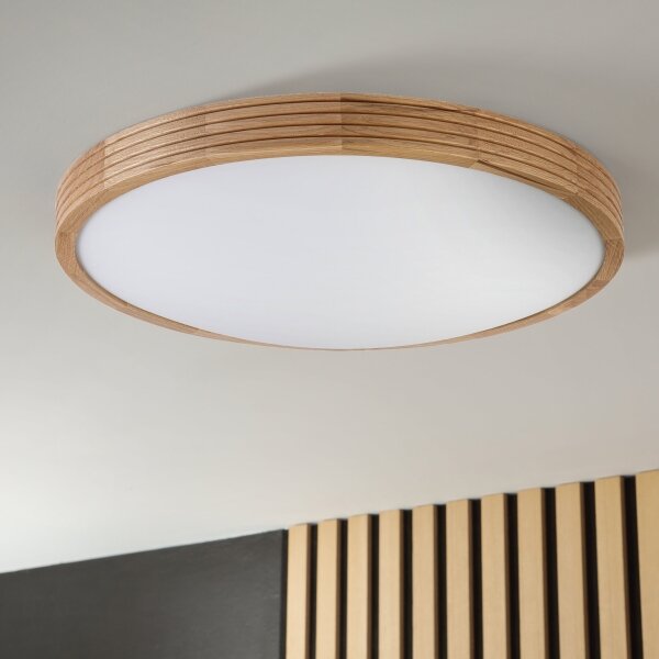 Brilagi - LED Stropní svít. CARVALHO MODERN SLIM 3xE27/60W/230V pr. 47,5 cm dub