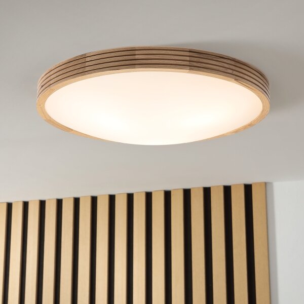 Brilagi - LED Stropní svít. CARVALHO MODERN SLIM 3xE27/60W/230V pr. 47,5 cm dub