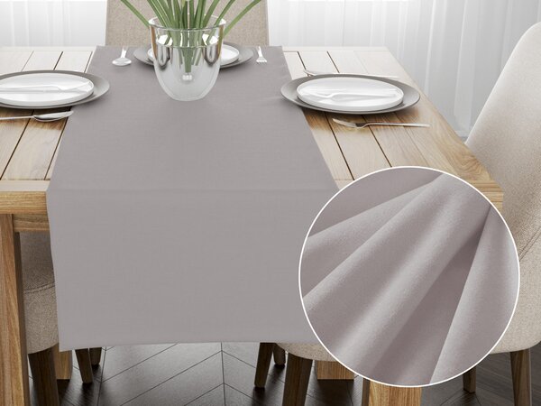 Biante Sametový běhoun na stůl Velvet Premium SVP-018 Světle šedý 35x120 cm