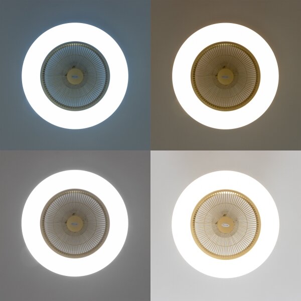 Brilagi - LED Stmívatelné svítidlo s ventilátorem AURA LED/38W/230V zlatá + DO