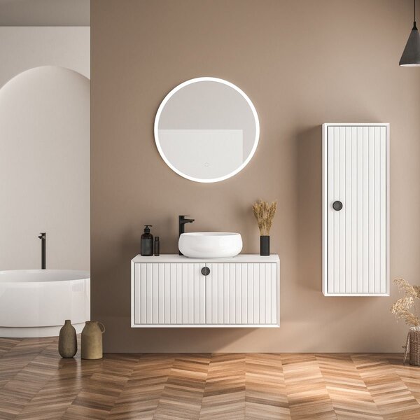 Zuma Line zrcadlo 60x60 cm kulatý s osvětlením D2311