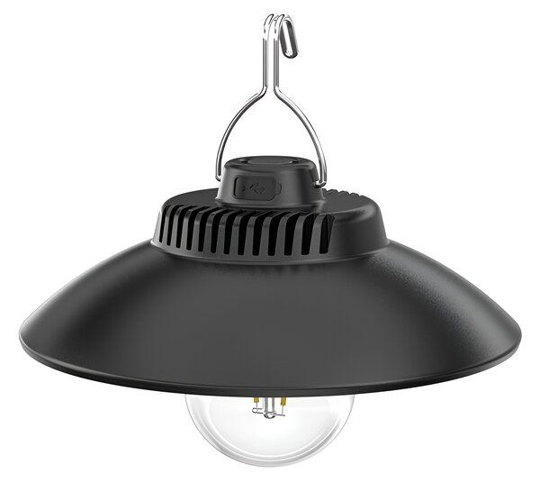 Pronett 1364 Závěsná LED lampa na zahradu 1200mAh, IP44, černá