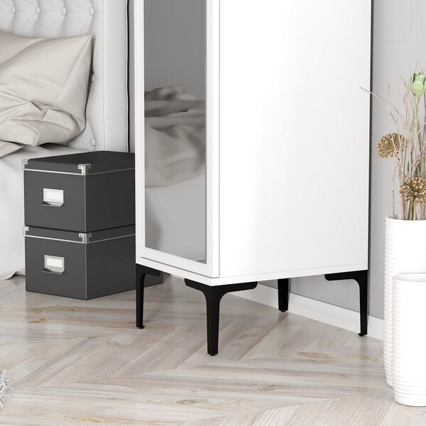 Šatní skříň Kiara R (bílá). Akce -25%
