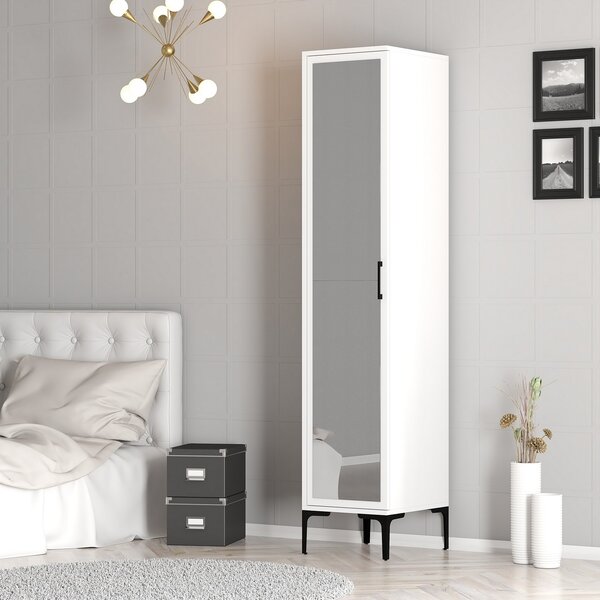 Šatní skříň Kiara R (bílá). Akce -25%