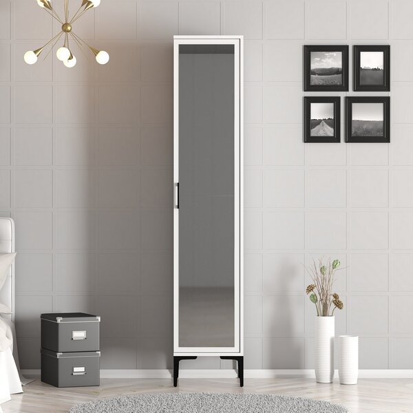 Šatní skříň Kiara R (bílá). Akce -25%