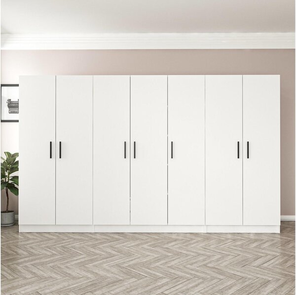 Šatní skříň Kalia 3808 (bílá). Akce -25%
