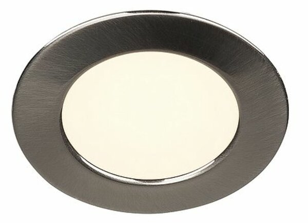 BIG WHITE SLV DL 126, vestavné svítidlo, LED, 2700K, kulaté, kartáčovaný kov, 2,8 W 112165