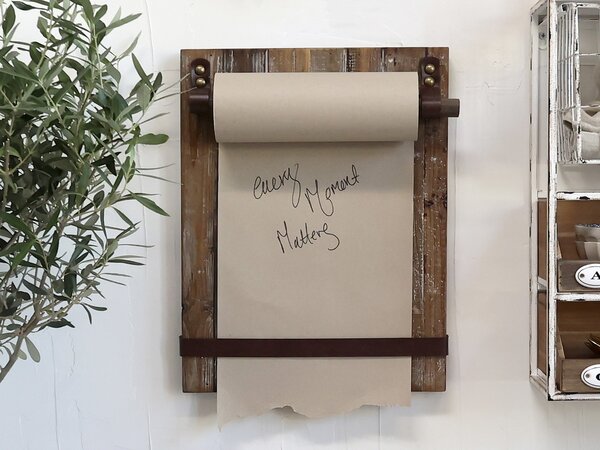 Hnědá antik dřevěná nástěnná deska na papírovou roli Board - 36*5*46 cm - Chic Antique