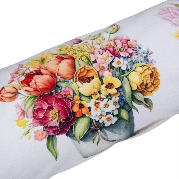 Polštář proti průvanu KVĚTINY V TRUHLÍKU 20 x 90 cm