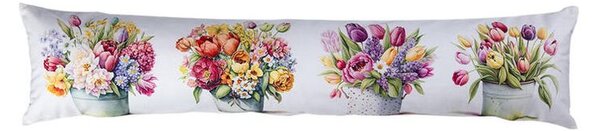 Polštář proti průvanu KVĚTINY V TRUHLÍKU 20 x 90 cm
