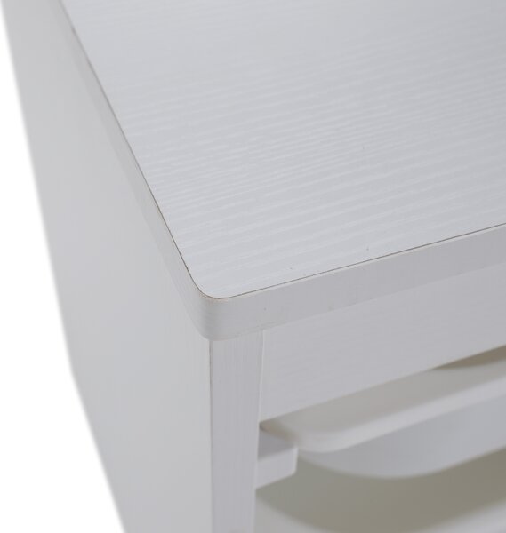 KONDELA Organizér s úložnými boxy, bílá, TRIMAL