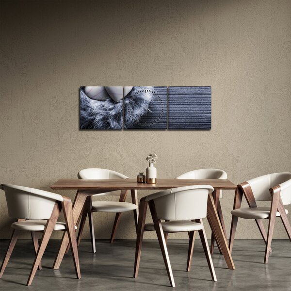 Obraz - Hnízdo lásky (s hodinami) (90x30 cm)