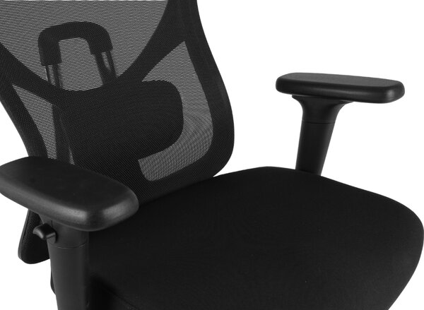 Kancelářská ergonomická židle Neoseat JAMES — černá, nosnost 150 kg