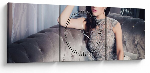 Obraz - Glamour (s hodinami) (90x30 cm)