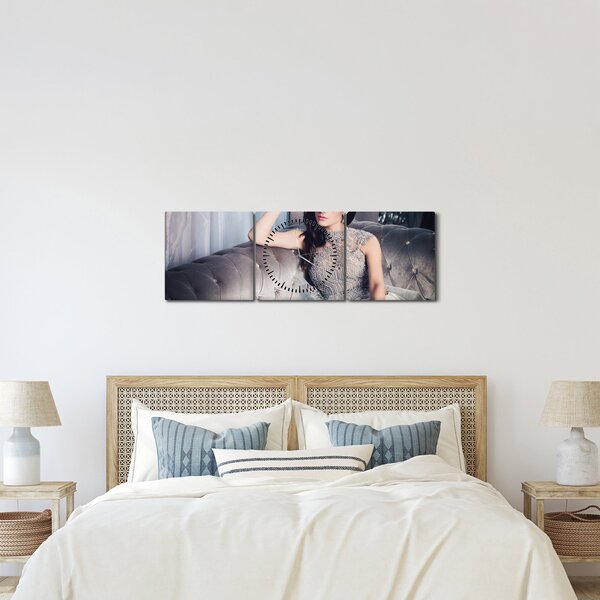 Obraz - Glamour (s hodinami) (90x30 cm)